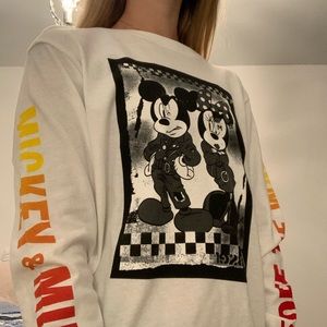brand new vans Mickey and Minnie longsleeve shirt